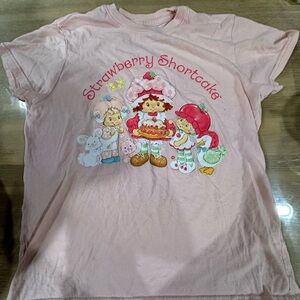Kids Pink Strawberry Shortcake T-Shirt